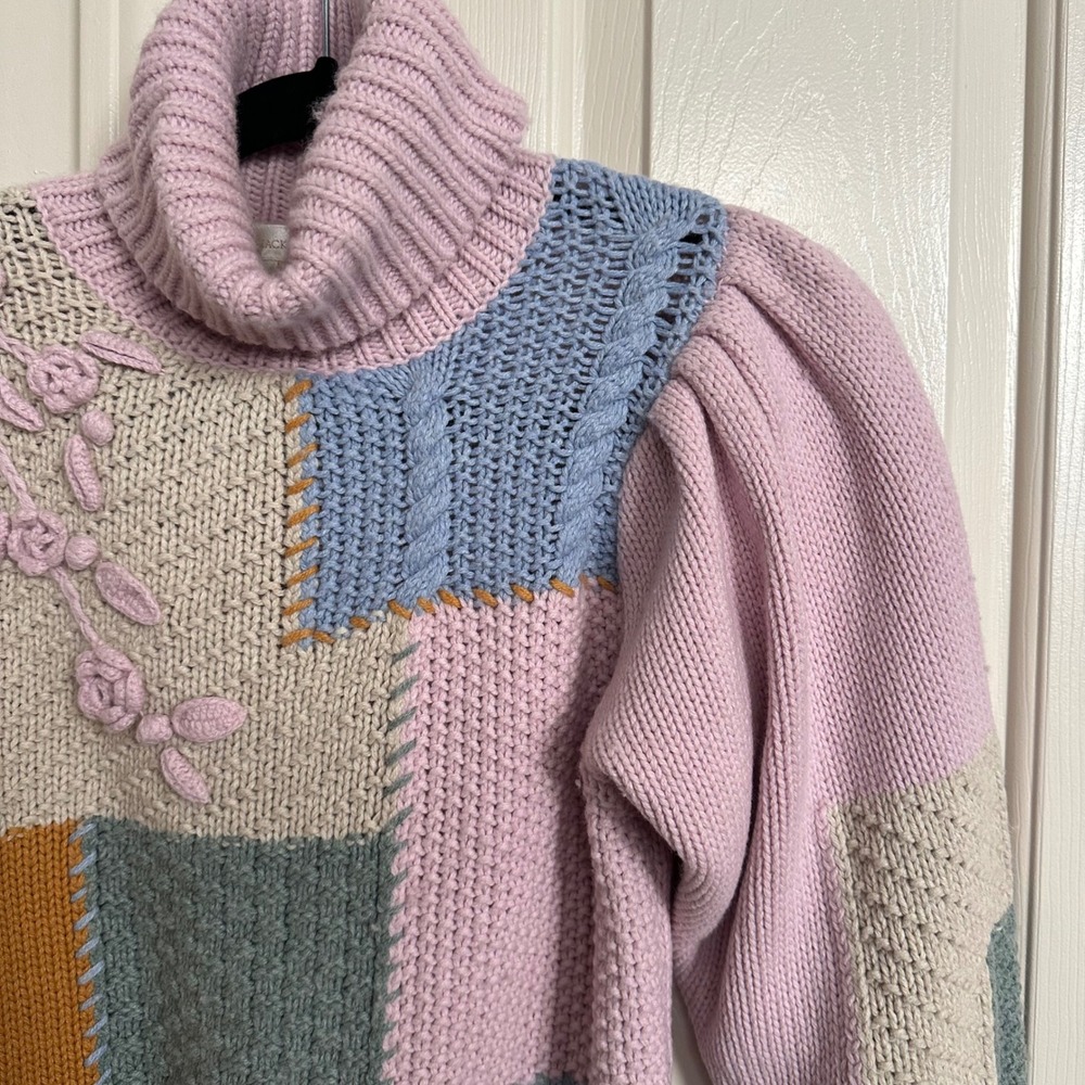 Loveshackfancy Allan Patchwork Appliqu Turtleneck… - image 4